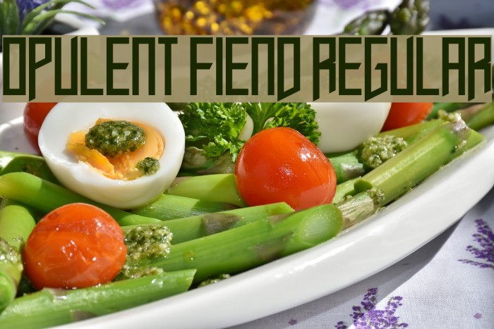 Opulent Fiend Regular Font examples