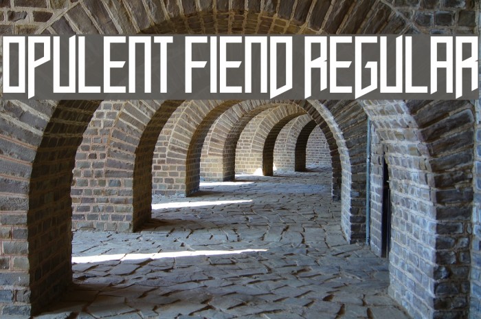 Opulent Fiend Regular Font examples