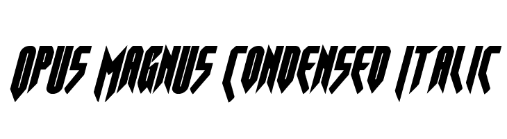 Opus Magnus Condensed Italic  नि: शुल्क फ़ॉन्ट्स डाउनलोड
