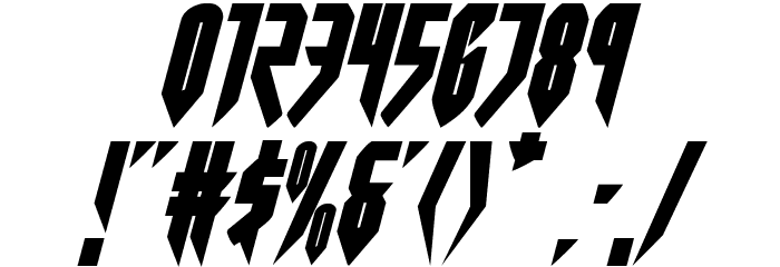 Opus Magnus Condensed Italic Font OTHER CHARS