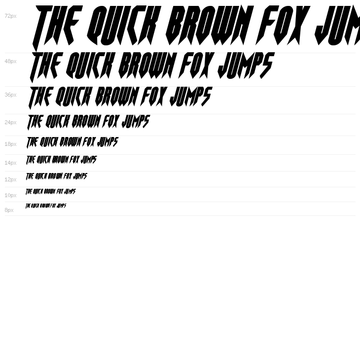 Opus Magnus Condensed Italic Waterfall