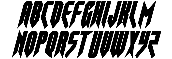 Opus Magnus Condensed Italic Font LOWERCASE