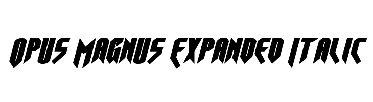 Opus Magnus Expanded Italic Font