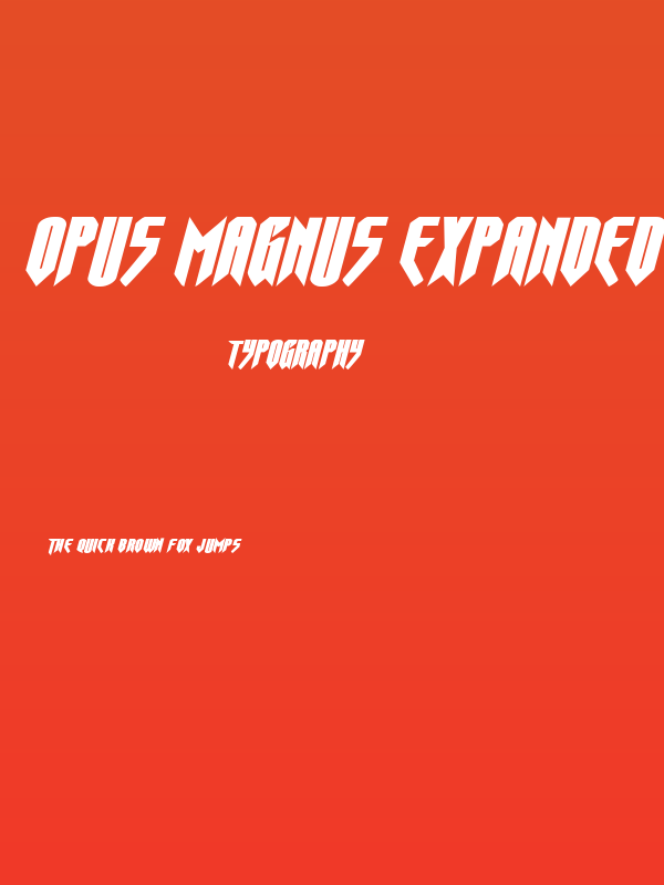 Opus Magnus Expanded Italic Poster
