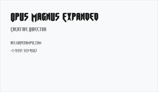 Opus Magnus Expanded Business Card