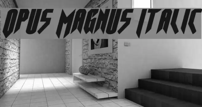 Opus Magnus Italic Font examples