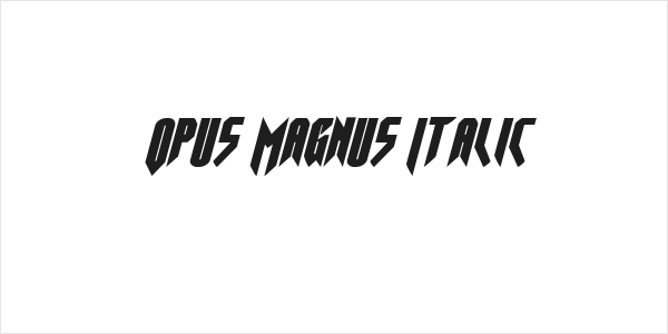 Opus Magnus Italic Logo