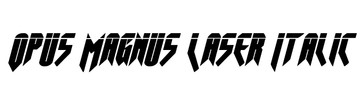 Opus Magnus Laser Italic  font caratteri gratis