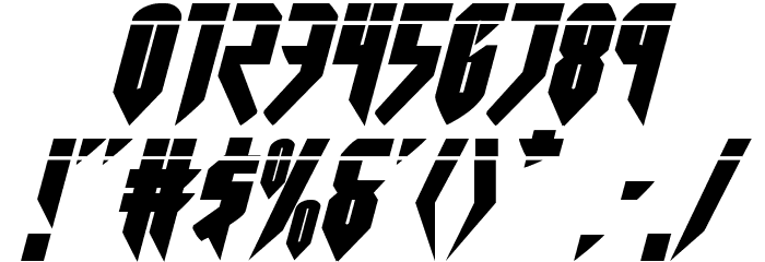Opus Magnus Laser Italic Font OTHER CHARS