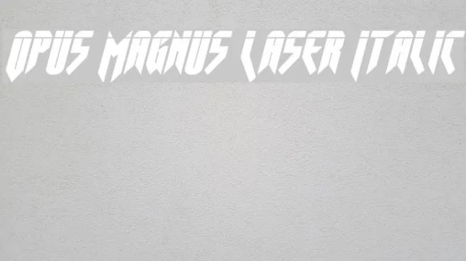 Opus Magnus Laser Italic Example 2