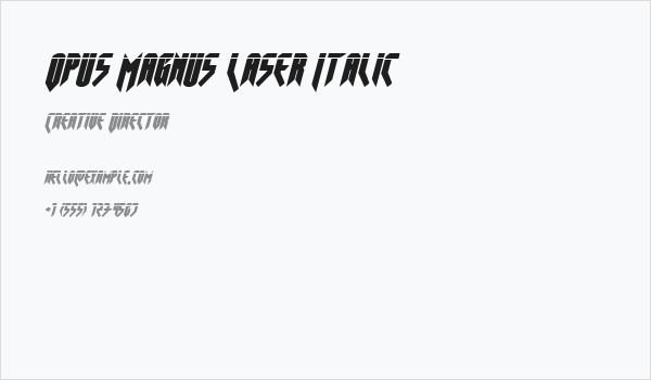 Opus Magnus Laser Italic Business Card