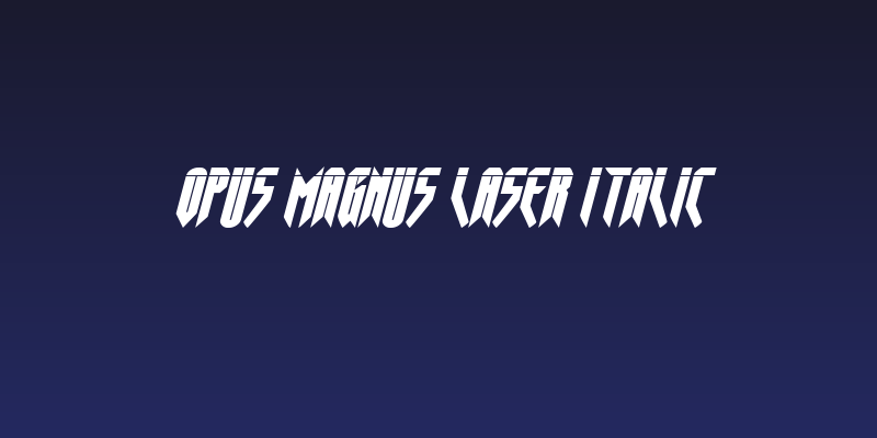 Opus Magnus Laser Italic Social Header