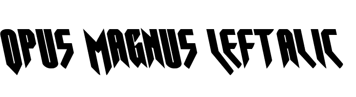 Opus Magnus Leftalic  Free Fonts Download