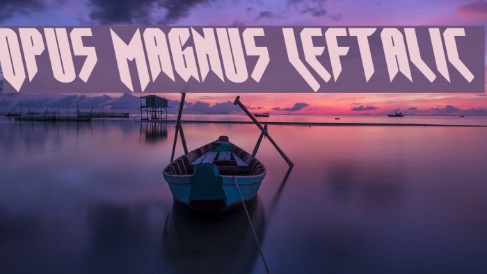 Opus Magnus Leftalic Example 3