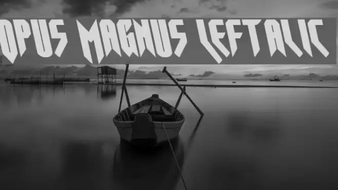 Opus Magnus Leftalic Font examples