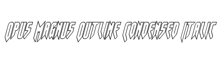 Opus Magnus Outline Condensed Italic  フリーフォントのダウンロード