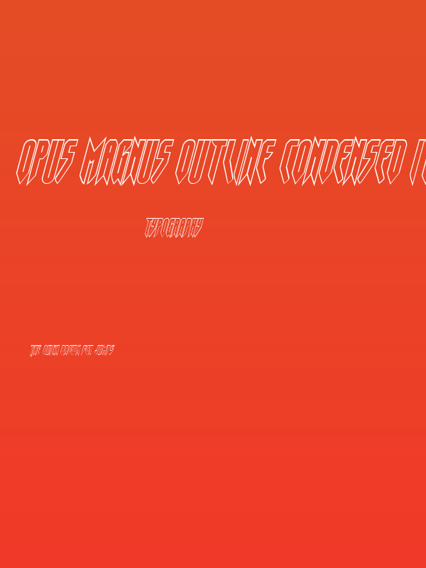 Opus Magnus Outline Condensed Italic Poster