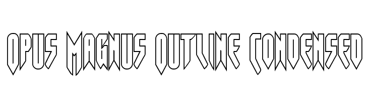 Opus Magnus Outline Condensed  font caratteri gratis