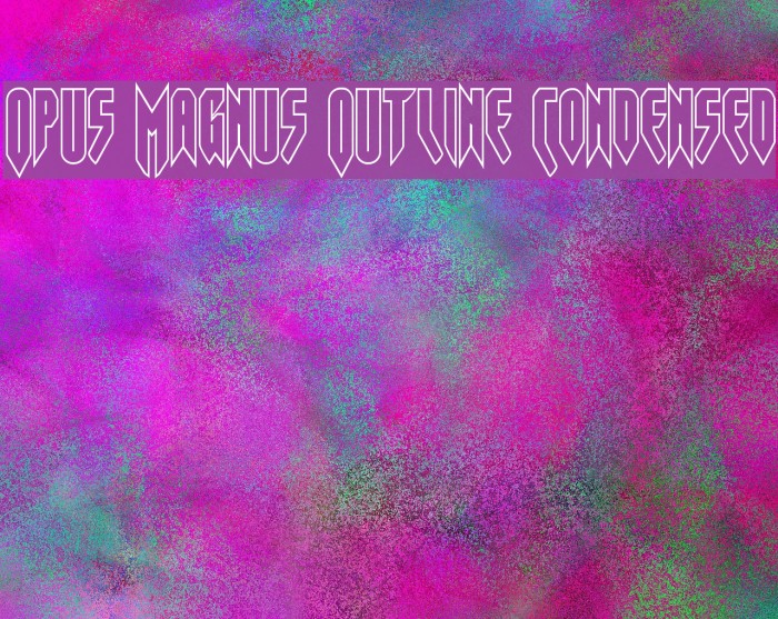 Opus Magnus Outline Condensed Example 1