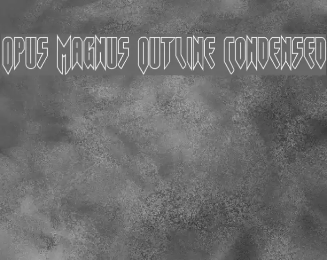 Opus Magnus Outline Condensed Font examples