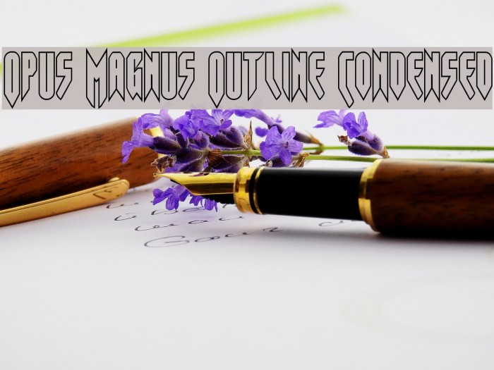 Opus Magnus Outline Condensed Font