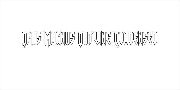 Opus Magnus Outline Condensed Logo