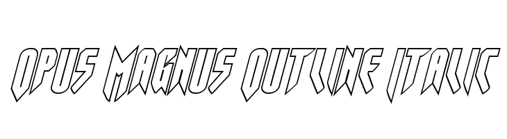 Opus Magnus Outline Italic  Descarca Fonturi Gratis