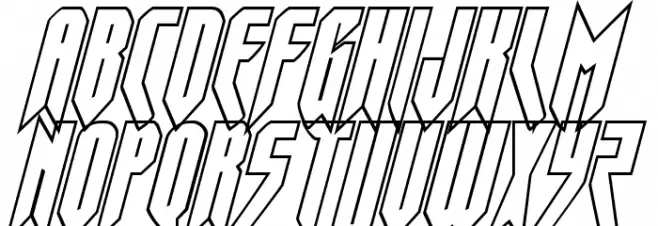 Opus Magnus Outline Italic Polices MAJUSCULES