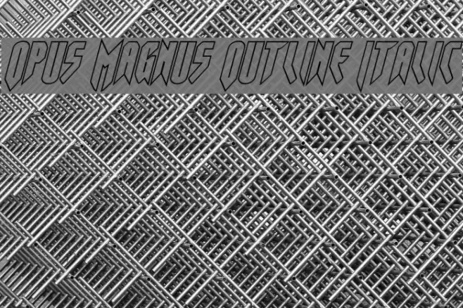 Opus Magnus Outline Italic Font examples