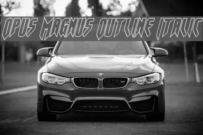 Opus Magnus Outline Italic Font examples