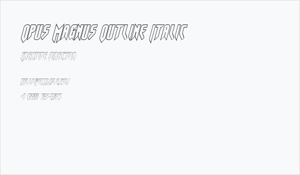 Opus Magnus Outline Italic Business Card