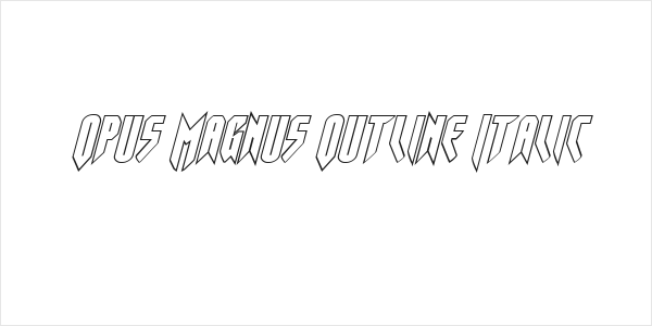 Opus Magnus Outline Italic Logo