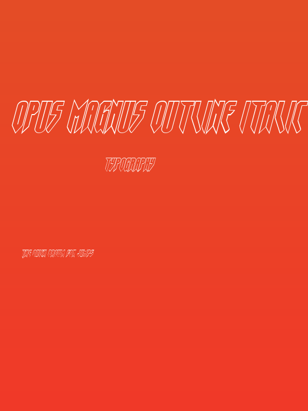 Opus Magnus Outline Italic Poster
