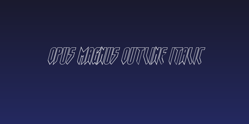 Opus Magnus Outline Italic Social Header
