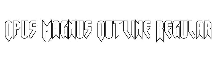 Opus Magnus Outline Regular  Frei Schriftart Herunterladen