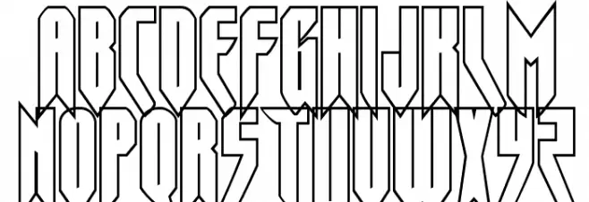 Opus Magnus Outline Regular خط أحرف كبيرة