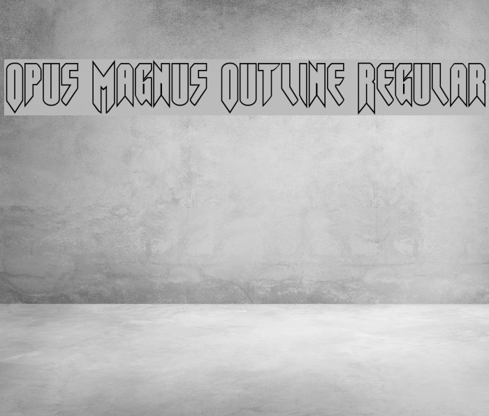 Opus Magnus Outline Regular Font examples