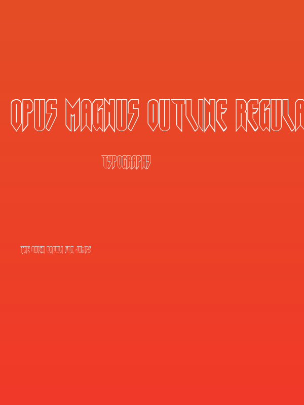 Opus Magnus Outline Regular Poster