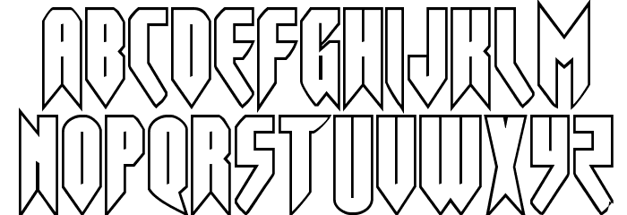 Opus Magnus Outline Regular Font LOWERCASE