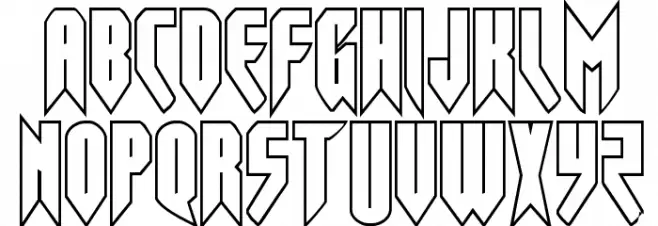 Opus Magnus Outline Regular Font Litere mici