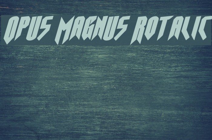 Opus Magnus Rotalic Example 2