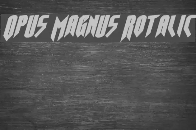 Opus Magnus Rotalic Font examples