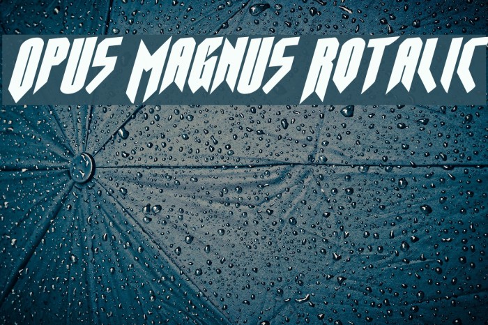 Opus Magnus Rotalic Example 3