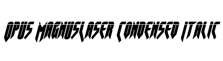 Opus MagnusLaser Condensed Italic  フリーフォントのダウンロード