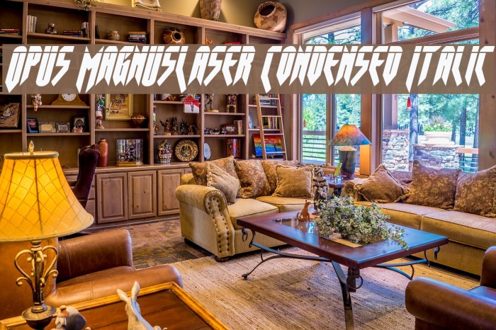 Opus MagnusLaser Condensed Italic Example 3