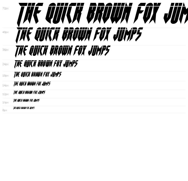 Opus MagnusLaser Condensed Italic Waterfall