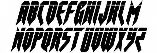 Opus MagnusLaser Condensed Italic Caratteri MINUSCOLO
