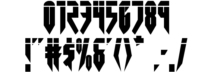 Opus MagnusLaser Condensed Font OTHER CHARS