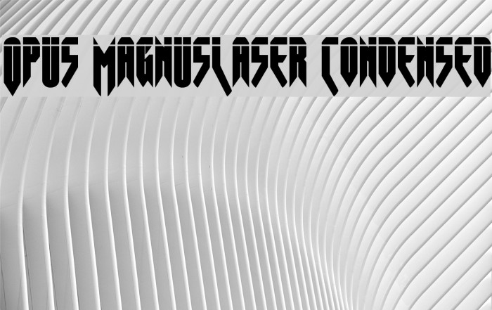 Opus MagnusLaser Condensed Font examples