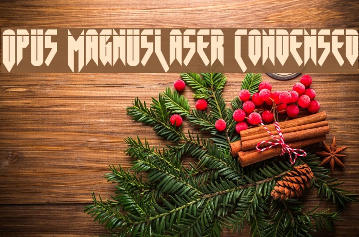 Opus MagnusLaser Condensed Font examples